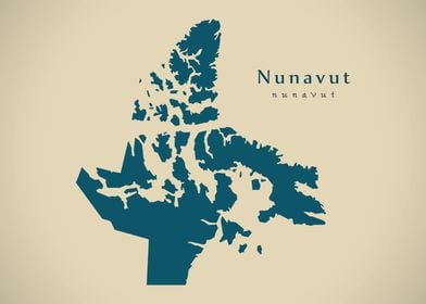 Nunavut province map