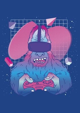 Bigfoot Playing VR Retro