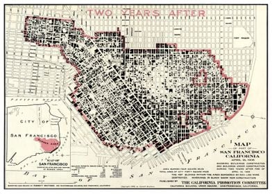 Map of San Francisco 1908