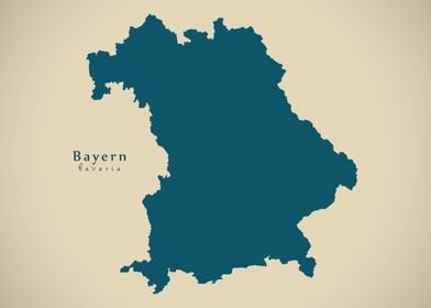 Bavaria federal state map