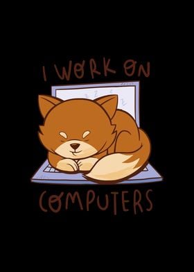 Cat sitting on Computer I