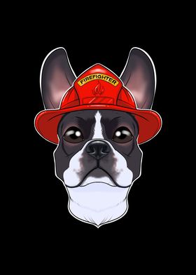 Firefighter Boston Terrier