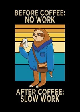 Postal Worker Funny Sloth