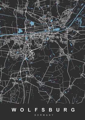 WOLFSBURG Map GERMANY