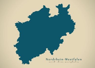 North Rhine Westphalia map