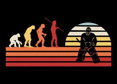 Retro Ice Hockey Goalie