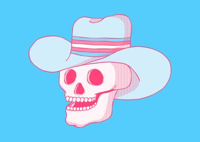 Trans Pride Skull Cowboy