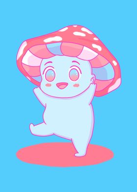 Cute Trans Pride Mushroom