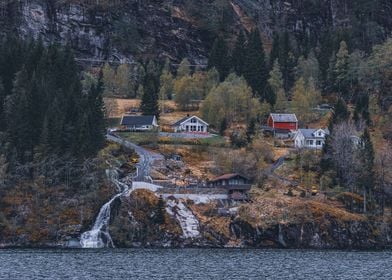 Small Fjord Town in Norway