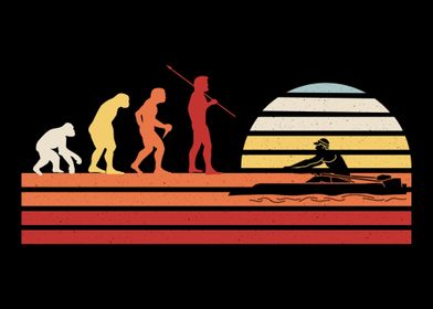 Retro Rowing Crew Rower