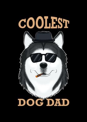 Coolest Dog Dad I Husky