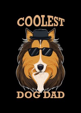 Coolest Dog Dad I Collie