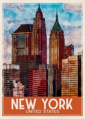 Travel Art New York USA