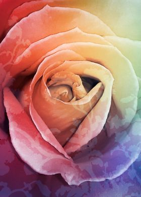 Velvet rainbow rose