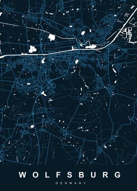 WOLFSBURG Map GERMANY