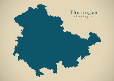 Thuringia map