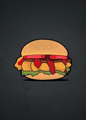 burger design illustration
