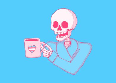 Trans Pride Skeleton