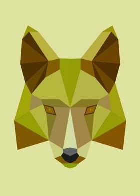 Low Poly Wolf 90