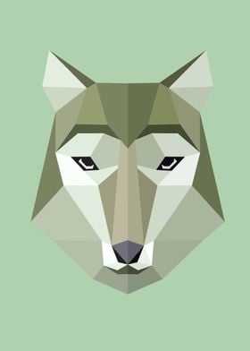 Low Poly Wolf Color 52