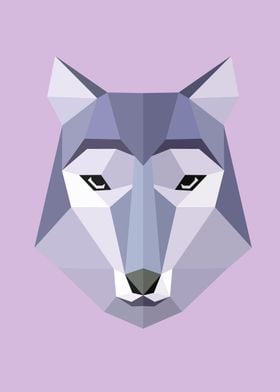 Low Poly Wolf Color 54