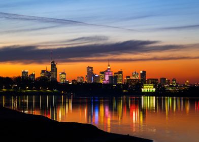 Warsaw Twilight River View