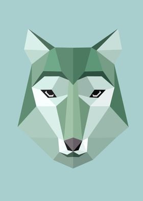 Low Poly Wolf Color 59