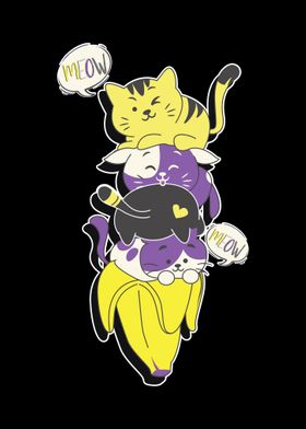 Nonbinary Cat Pile