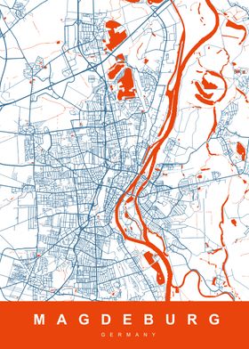 MAGDEBURG Map GERMANY