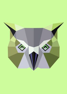 Low Poly Owl Color 64