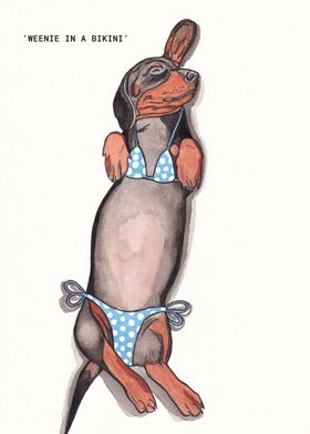 Weenie in a Bikini Blue