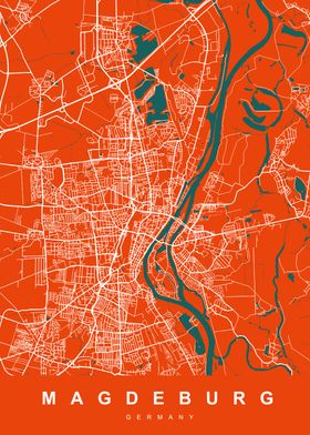 MAGDEBURG Map GERMANY