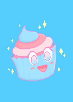 Trans Pride Chibi Cupcake