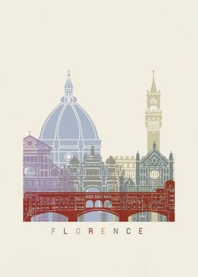 Florence skyline poster