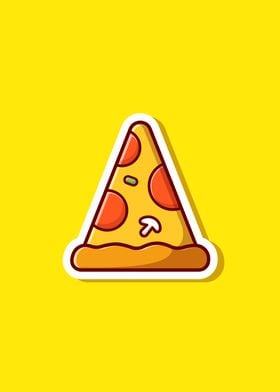 Slice Pizza Cartoon