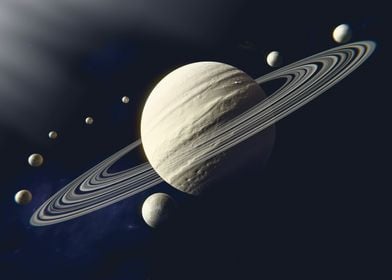 Beautiful planets in space