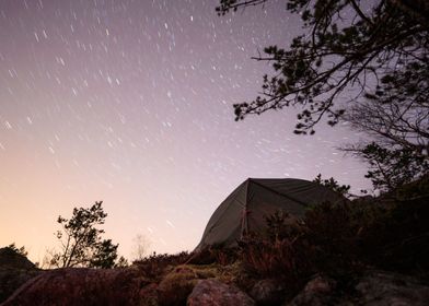 Tent and startrails