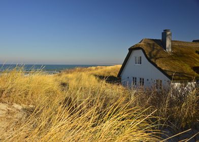 sea and house