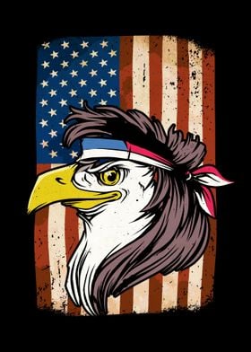 Patriotic Eagle Mullet USA