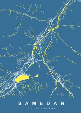 SAMEDAN Map SWITZERLAND