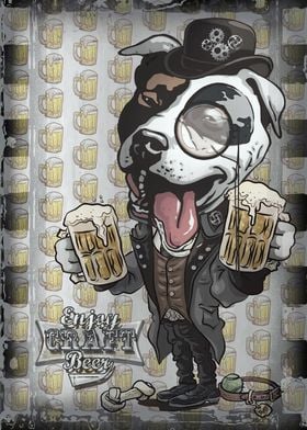 Pit Bull Enjoy Craft Beer 