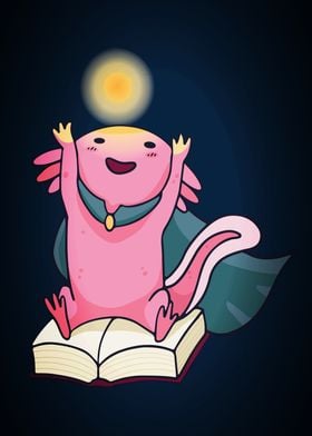 Cute Axolotl Wizard Magic