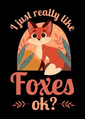 Love Cute Fox' Poster by | Displate