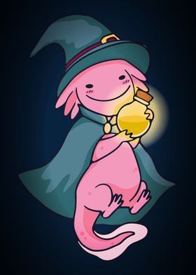 Axolotl Wizard Magic Spell