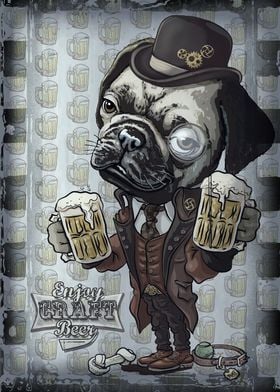 Pug Enjoy Craft Beer 