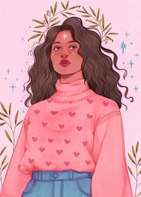 sweater with heart