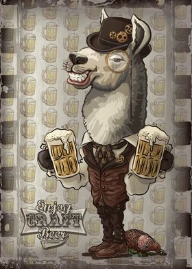 Llama Enjoy Craft Beer 