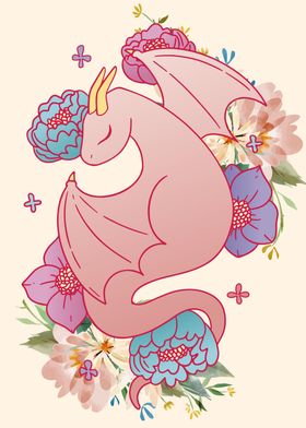 Cute Flower Dragon