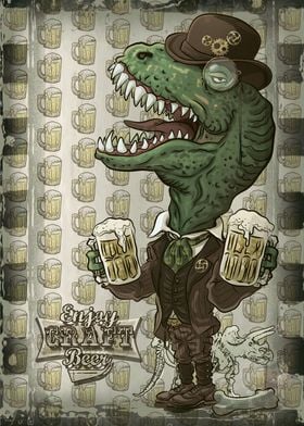 T Rex Enjoy Craft Beer 