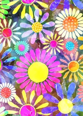 Watercolor Flower Power 04